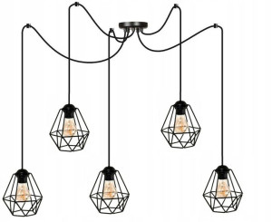 LAMPA WISZĄCA PAJĄK 5 Druciak Diament