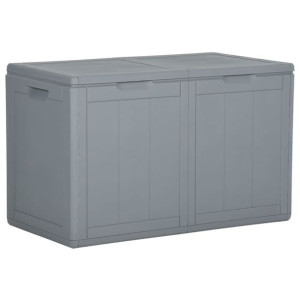 Skrzynia ogrodowa, 180 L, szara, rattan PP