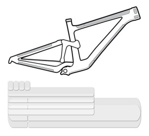 Osłona na ramę LIZARDSKINS CLEAR Protective Frame Wrap - Frame Kit przezroc