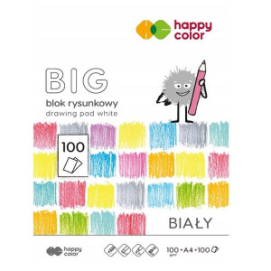 Blok Rysunkowy Biały Big A4 100G Happy Color 100Ark
