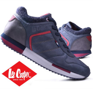 Buty Zimowe Męskie Lee Cooper granatowe ocieplane (LCJ-21-29-0642M) - 45