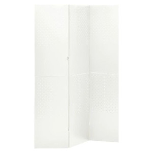 Parawan 3-panelowy, biały, 120 x 180 cm, stalowy