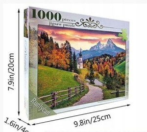 Puzzle 1000 Krajobraz Góry Las Alpy 50 X 70 Cm