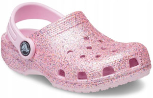 Dziecięce Chodaki Buty Crocs Classic Glitter 32-33