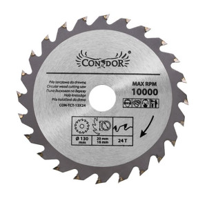 Piła tarczowa do drewna: 130 mm x 24 T CON-TCT-1302 Condor