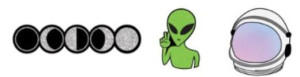 Przypinki Crocs Jibbitz Piny Do Butów Alien 3Pc