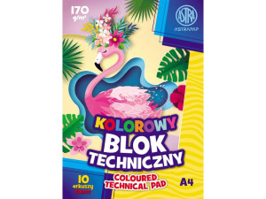 Blok Techniczny Kolorowy A4/10K 170G Astrapap