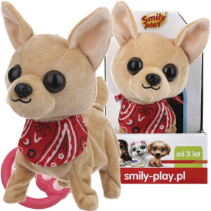 Smily Play Piesek Chodzący Na Smyczy Chihuahua Pluszak Interaktywny SP83914