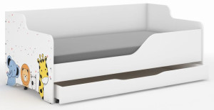 Łóżko dziecięce LILU 160x80 MINI ZOO-boki