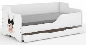 Łóżko dziecięce LILU 160x80 PAN KRÓLIK-boki