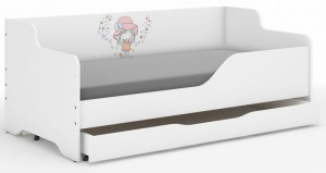  Łóżko dziecięce LILU 160x80 DZIEWCZYNKA Z BALONIKIEM