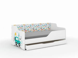 Łóżko dziecięce LILU 160x80 AUTKA -komplet