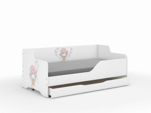 Łóżko dziecięce LILU 160x80 DZIEWCZYNKA Z BALONIKIEM- kompet