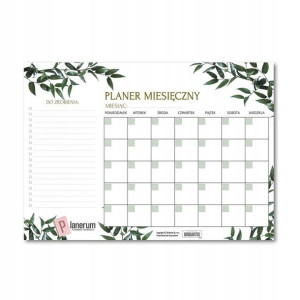 Tablica Kalendarz PLANER MAGNES A4 XL Green Lush