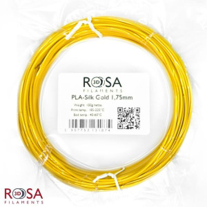 Filament ROSA 3D PLA SILK 1,75mm 100 g złoty gold