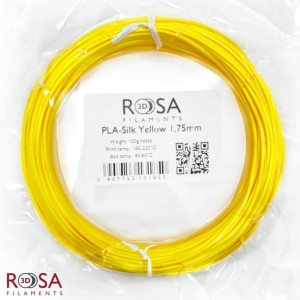 Filament ROSA 3D PLA SILK 1,75mm 100g Żółty Yellow
