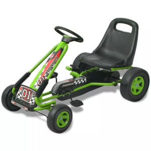 Gokart dla dzieci, z regulacją siedziska, zielony