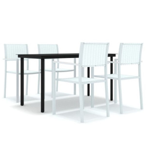 5-częściowy zestaw mebli ogrodowych, biały
