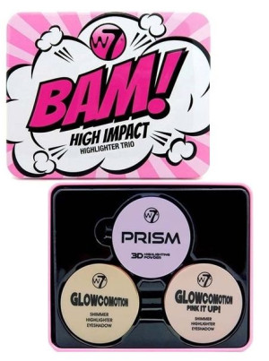 W7 Bam! High Impact Zestaw 3 Rozświetlaczy Do Twarzy