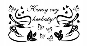 Naklejki na ścianę DO KUCHNI DK102 kawa DUŻE 120x60cm