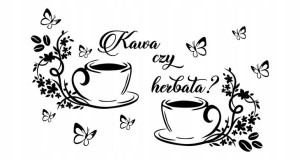 Naklejki na ścianę DO KUCHNI KAWA DK101 cytat 120x60cm