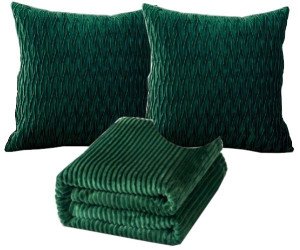 Zestaw Koc Pled 220x200 Mikrofibry + 2x Poszewka Na Poduszkę Welur 40x40