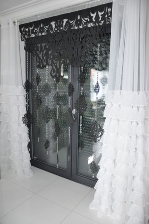 ażur wycinany laserowo xxl 150x200 czarny