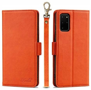 Etui z klapką KEALLCE do SAMSUNG S20+ pomarańczowy