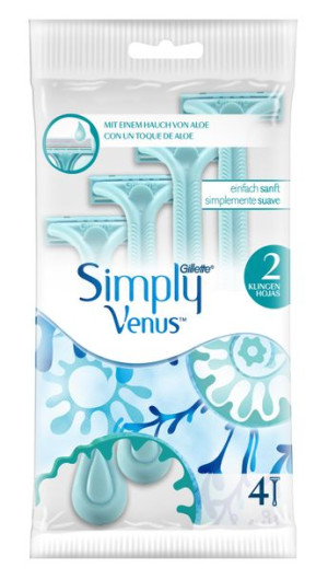 Gillette Simply Venus 2 Maszynka Do Golenia Dla Kobiet 4 Szt.