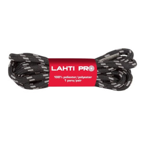 Lahti Pro Sznurowadła Okrągłe Czarno-szare 1 Para 150cm L9040250-1szt