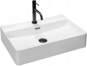 Umywalka REA GINA 60 biała ceramiczna nablatowa