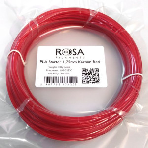 Filament ROSA 3D PLA 1,75mm 100 g Karmin Red