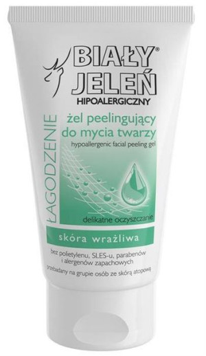 Łagodzenie hipoalergiczny żel peelingujący do mycia twarzy Delikatne Oczysz