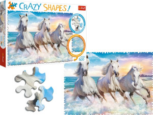 TREFL Puzzle 600 CRAZY Shapes GALOP wśród FAL Koń