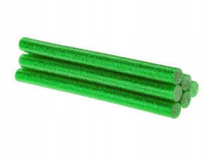 Klej Na Gorąco Zielony Brokat Wkłady 11mm 5szt