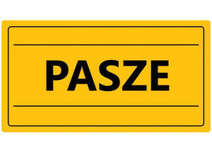 Tablica informacyjna 12x22cm PASZE