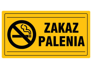 Tablica Informacyjna Pcv Zakaz Palenia 12x22 Cm