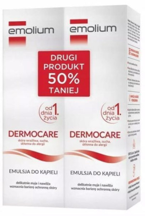 Emolium Dermocare Zestaw Emulsja Do Kąpieli 2x 400