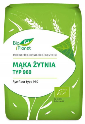Ekologiczna Mąka Żytnia Typ 960 1kg - Bio Planet