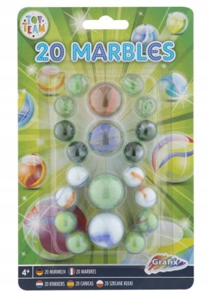 Szklane Kulki Kule Murmelki 4 Duże 20 Szt
