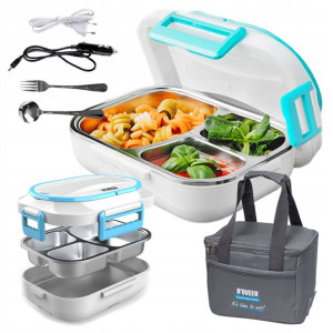 Lunch Box Elektryczny Termos Obiadowy Samochodowy