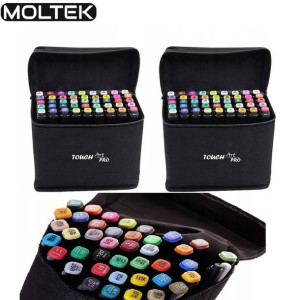 Markery Alkoholowe Touch Pro Zestaw 80szt+2xetui