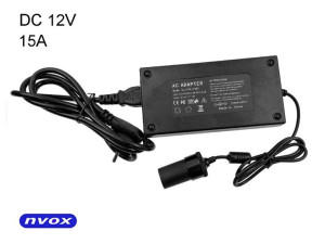 Zasilacz stabilizowany z gniazdem zapalniczki 12V o mocy 180W... (NVOX 15A1