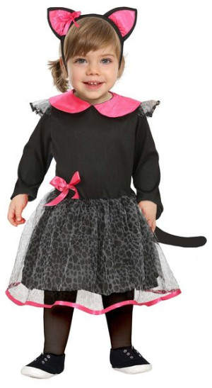 Strój Czarny Kot Kotek Kotka Halloween - 80