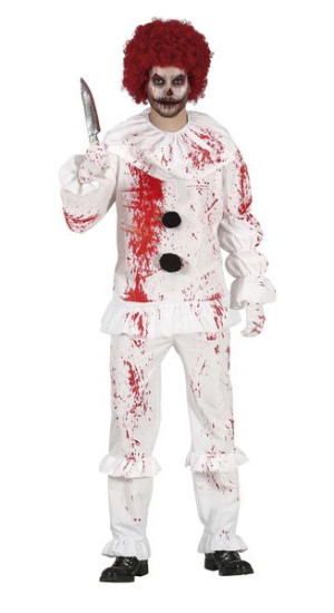 Strój Klaun Morderca Klauna Krew Halloween - L
