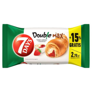 7 Days Doub!e Max Croissant o smaku waniliowym i truskawkowym 110 g