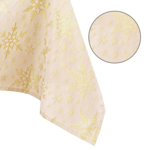 Ameliahome Obrus Whitechristmas Hmd Gold 140x180