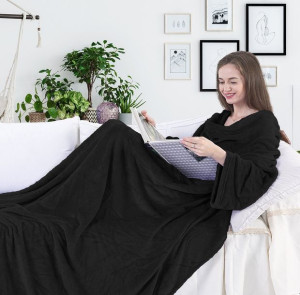 Decoking Koc Z Mikrofibry Lazy Black 150x180