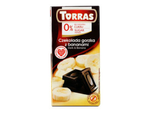 Czekolada gorzka z bananami 75g Torras