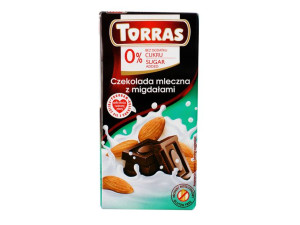 Czekolada mleczna z migdałami 75g Torras